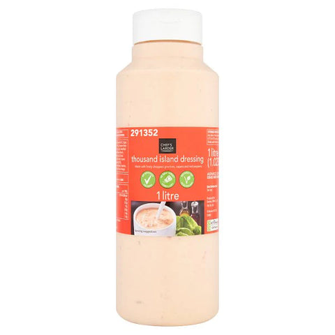 Chef's Larder Thousand Island Dressing 1 L, best before 02/25, dusted bottle