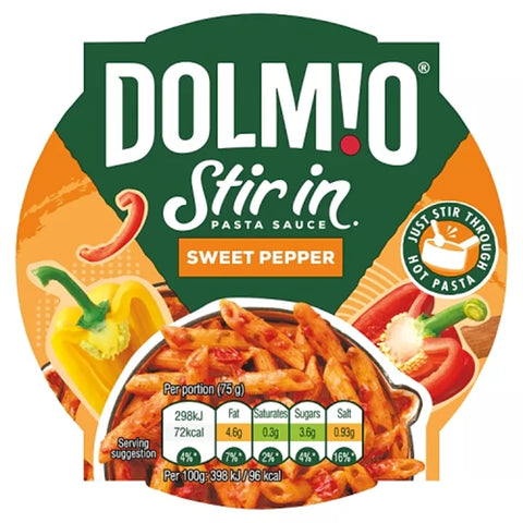 Dolmio Stir-In Sweet Pepper Pasta Sauce 150g- best before 3/04/25, may come with damaged label, taped