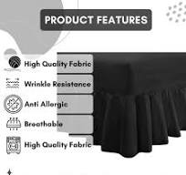 Fitted Valance Sheets Double Bed black scruffy packaging (ref e261)