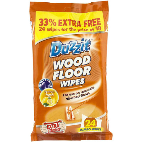 Duzzit Wood Floor Wipes Lemon Fresh 24 wipes