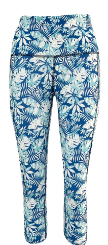Llama leisure Tropical Breeze + Pockets, capri/ size 6-8- new