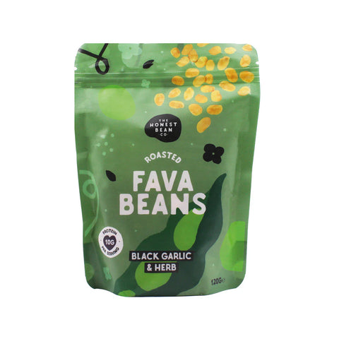 Black Garlic & Herb Roasted Fava Beans 120g, best before 05/26