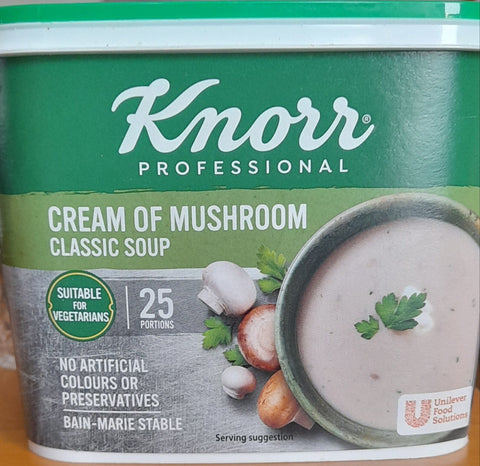 Knorr Professional Classic Cream of Mushroom Soup 25 Portions 425g - best before 07/25