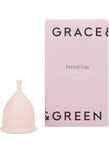 GRACE & GREEN Period Cup Size A Rosewater Pink 1 unit, box may come slightly damaged (ref E301, E303, E377)