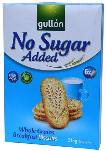 Gullon No Added Sugar Whole Grains Breakfast Biscuits 216g best before 7/26