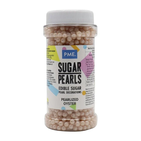 PME Sugar Pearls 100g - Pearlised Oyster- best before 25/06/24