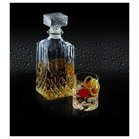 BarCraft Whisky Decanter and Glass Gift Set, Kristall, condition new but only 1 glass & the decanter, open box