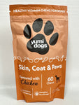 YUMI DOGS VITAMINS FOR DOGS (60 CHEWS) SKIN, COAT & PAWS, best before 07/24