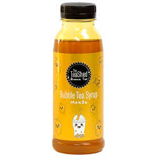 THE TEASHED Mango Bubble Tea Fruit Syrup 330ml, best before 1/12/24 , dirty bottle ( ref TG9-2)