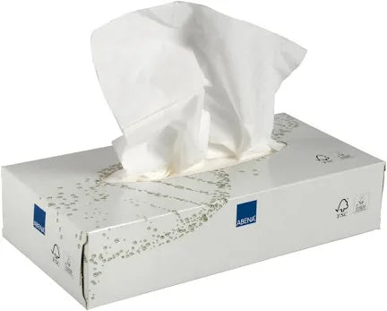 Abena Facial Tissue Box ,100 tissues , dented box ( ref E410)