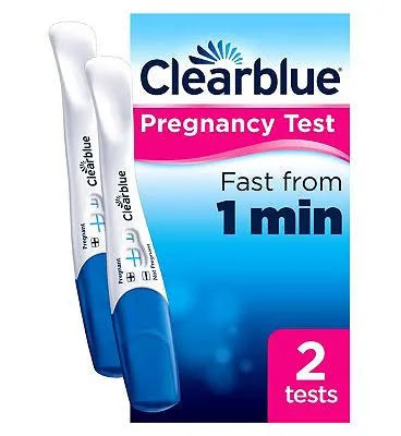 Clearblue Rapid Detection Pregnancy Test - 2 tests, scruffy box , best before 03/26 ( ref E147)