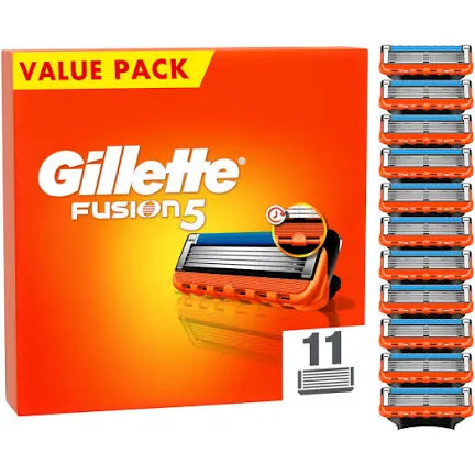 Gillette Fusion5 Razor Blades Men x11 pack , slight dent on the box