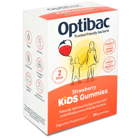 Optibac Kids 30x Gummies Supplements - BEST BEFORE 05/27, no original box, scruffy bag