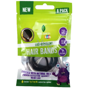 Escenti Kids Tea Tree Lice Repellent Hair Bands 8 Pack