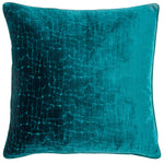 Paoletti Bloomsbury Geometric Cut Velvet Piped Edge Cushion Cover, Teal, 50 x 50 Cm new but no original packaging