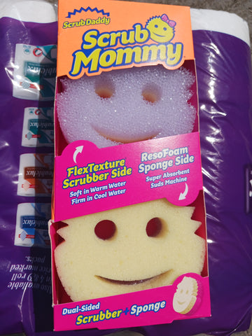 SCRUB DADDY scrub mommy 2 sponges, new, scruffy box