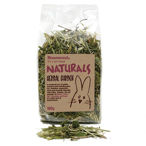 Rosewood Naturals Herbal Garden Small Animal Treat 100g- best before 09/25 (Ref T4-3)