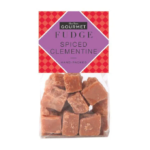 Bon Bon's - Gourmet Spiced Clementine Vegetarian Fudge Bag, 150g - best before 28/05/24- scuffy pack, some crushed in a bag-(ref E155)