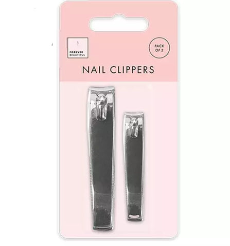 Forever Beautiful Nail Clippers Set 2pc, packaging may come slightly dented