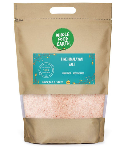 Whole Food Earth Fine Himalayan Salt 500g- best before 08/24- (Ref E160, E166, E176)