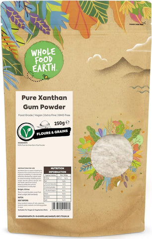 Whole Food Earth® - Pure Xanthan Gum Powder 250 g, best before 06/04/24 (Ref TG9-4)