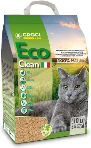 CROCI ECO CLEAN VEGETABLE LITTER 10 LT- damaged pack- (Ref T12-4)