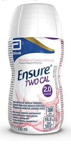 Ensure TwoCal Milkshake Strawberry 200ml - Best before 01/25 - dirty bottle