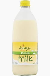Delamere Dairy Banana Flavour Milk 500ml, best before 31/05/24, slightly dirty bottle (Ref TG9-4)