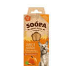 Soopa Dog Treats: Dental Sticks Carrot & Pumpkin 4pcs 100g best before 10/2025 (ref T9-1)