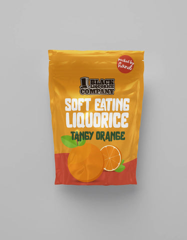 Black Liquorice Company Soft Eating Tangy Orange Liquorice 165g- best before 01/25