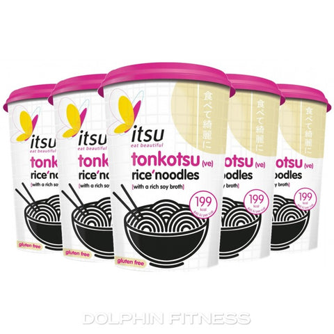 Itsu Tonkotsu Noodle Cup 6 x 63g - best before 11/11/24- missing pack and bagged, dented pots