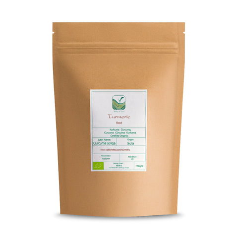 valey of tea turmeric root 100g- produce date 2023- no best before date- (Ref E94)
