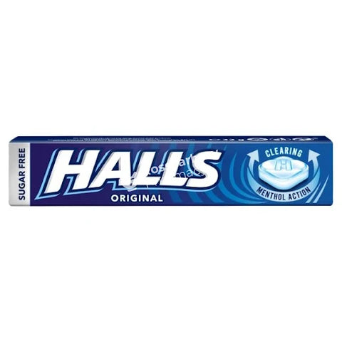 Halls Original Clearing Menthol Action, sugar free, 32g, best before 06/09/24, some pack may come scruffy