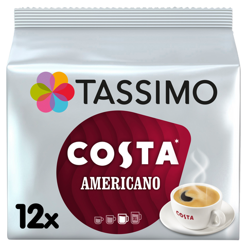 Tassimo Costa Americano 12 Discs 108g, 108g - Best Before 9/25