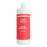 Wella Invigo Brilliance Shampoo Colour Protection for Fine/Medium hair 1L- dented/dirty bottle