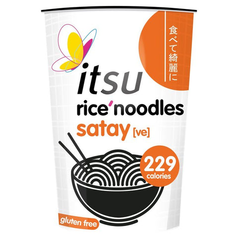 Itsu Satay Rice Noodles Cup 6 x 64g multipack best before 27/3/24