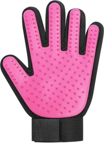 Toldi Pet Massage Grooming Right Hand Glove | Pink and black | (ref E415)